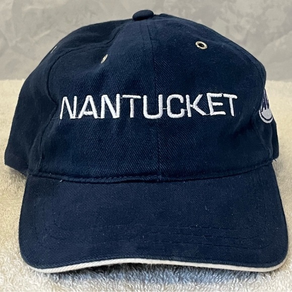 Navy Blue Nantucket ACK Adjustable Cotton Ball Cap NWOT - Picture 15 of 15